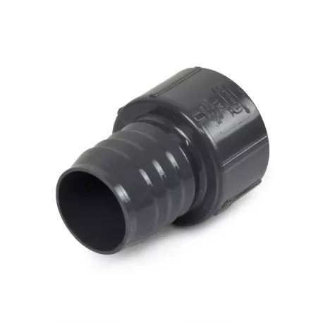1-1/2″ Barbed Insert x 1-1/2″ Female NPT Threaded PVC Adapter, Sch 40, Gray