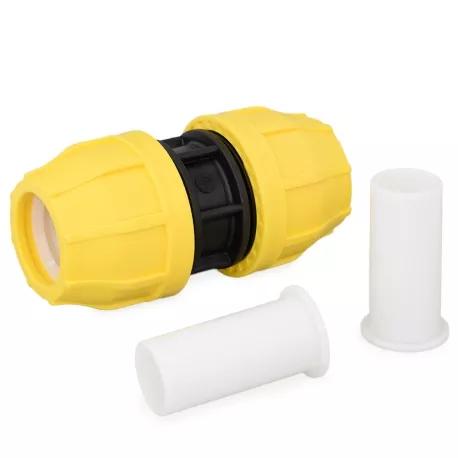 1-1/2″ IPS Compression Coupling for SDR-11 Yellow PE Gas Pipe