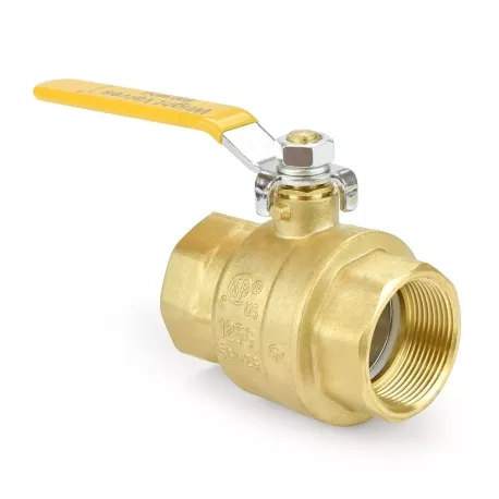 1-1/2″ NPT Threaded Brass Ball Valve, Full Port