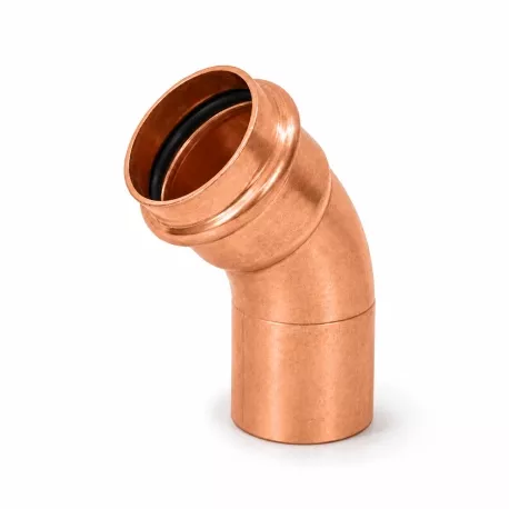 1-1/2″ Press Copper 45 Street Elbow, Imported