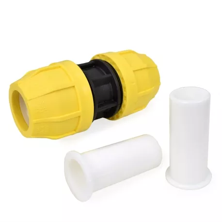 1-1/4″ IPS Compression Coupling for SDR-11 Yellow PE Gas Pipe