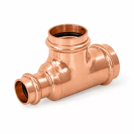 1-1/4" x 3/4" x 1-1/4" Press Copper Tee, Imported