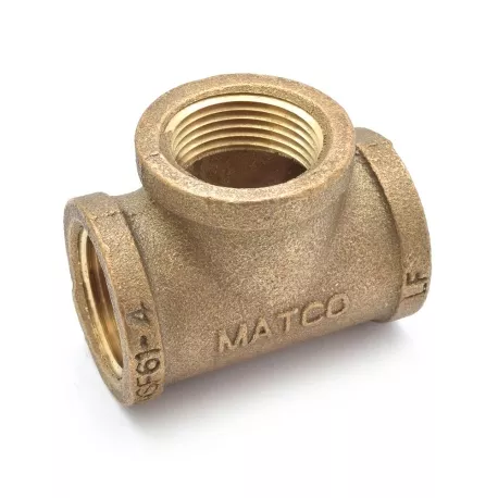 1" FPT Brass Tee, Lead-Free