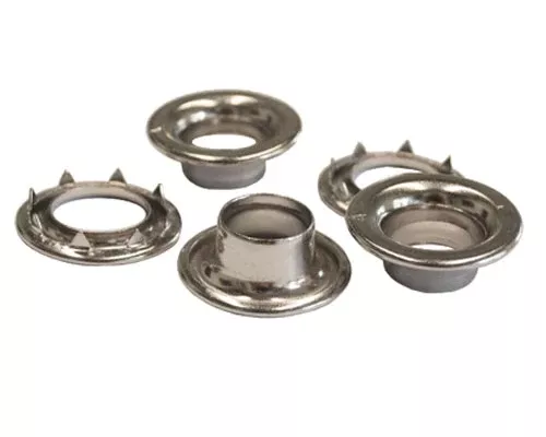 1 GR. 3/8″ USA Nickel Plated Brass Spur Grommets #2 (N2-02)