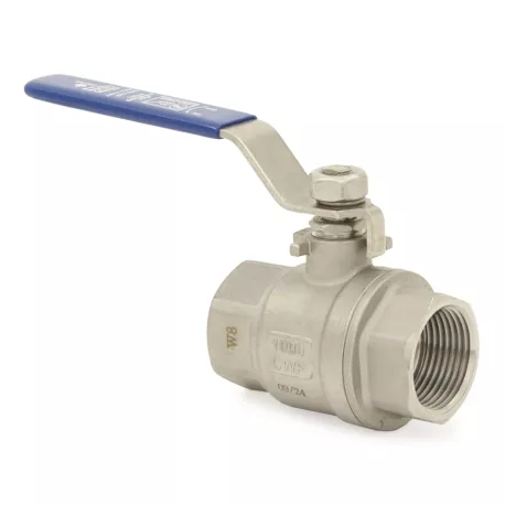 1″ NPT Threaded 304 St. Steel Ball Valve, Full Port (Lead-Free)
