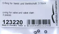 123220 Harder Steenbeck O-ring for valve and valve stem, 3 pieces