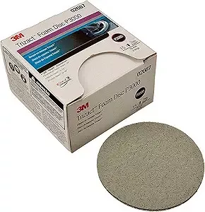 3M 020087 Trizact 3" 3000 Grit 443SA Foam Gray Hookit Attachment Disc