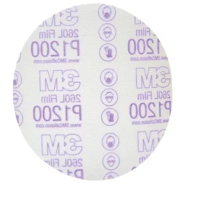 3M 1185 6 in P1200 Abrasive Disc Hook and Loop Red/White