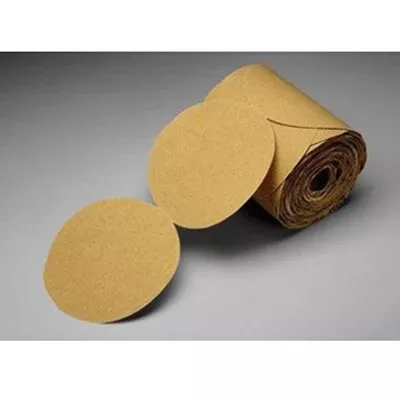 3M 1420 Stikit Gold Paper Disc Roll 5 in Diameter P320 Grit PSA Backing