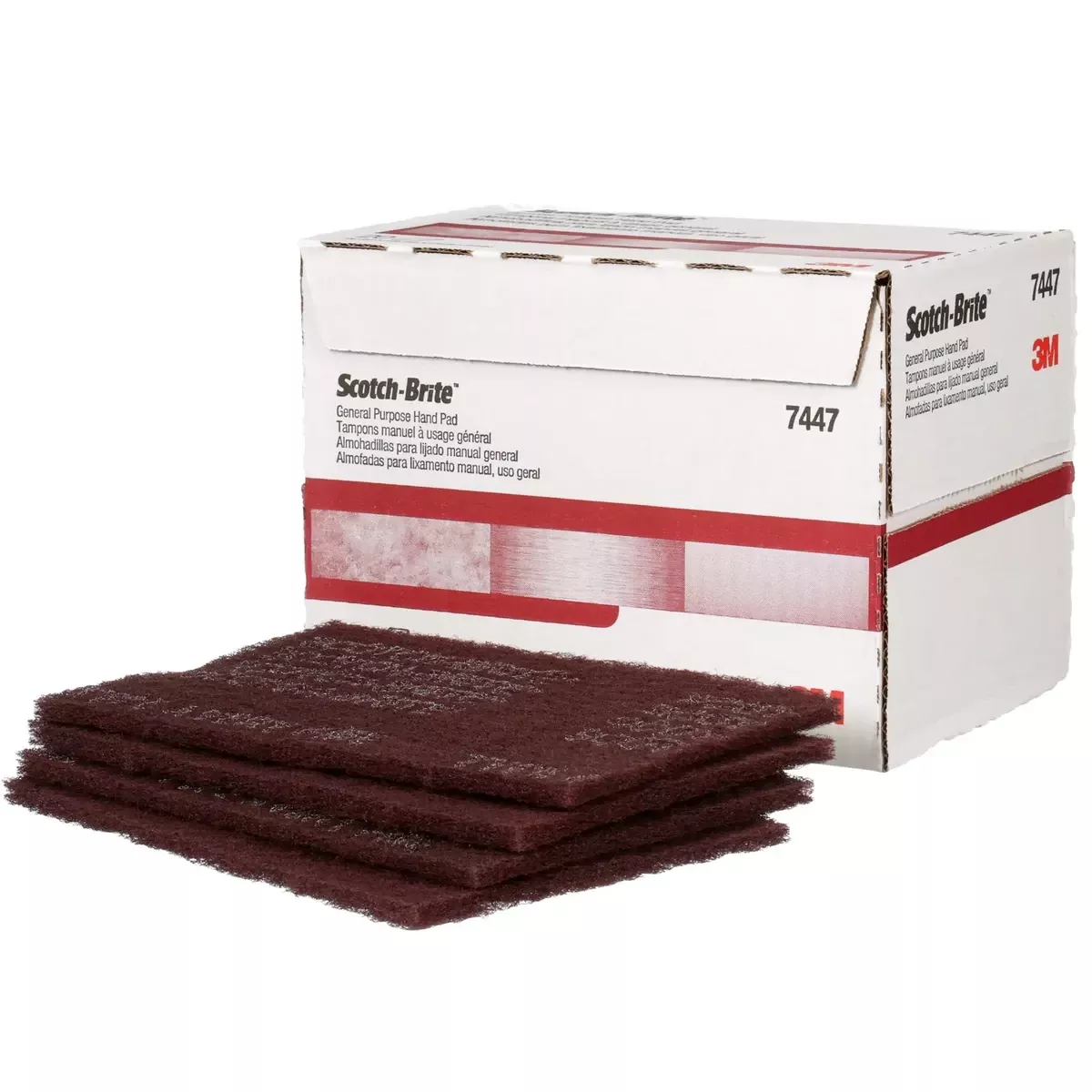 3M Scotch-Brite™ Hand Pad 7447,6 x 9 Inch,20Pcs/Box