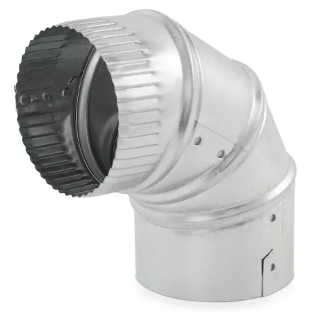 4" Galvanized 90° Adjustable Flue Elbow, 26 GA
