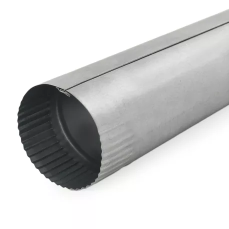 4" x 2ft Galvanized Snap-Lock Flue Pipe, 24 GA