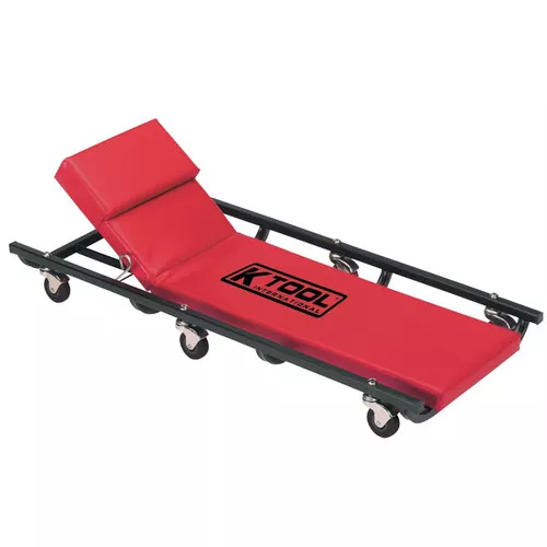 40" Low Profile Metal Frame Creeper with Adjustable Headrest