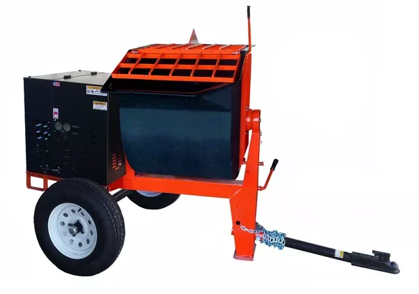 6 cu ft.0 Towable Polyurethane Drum Concrete Cement Mortar Plaster Mixer W/