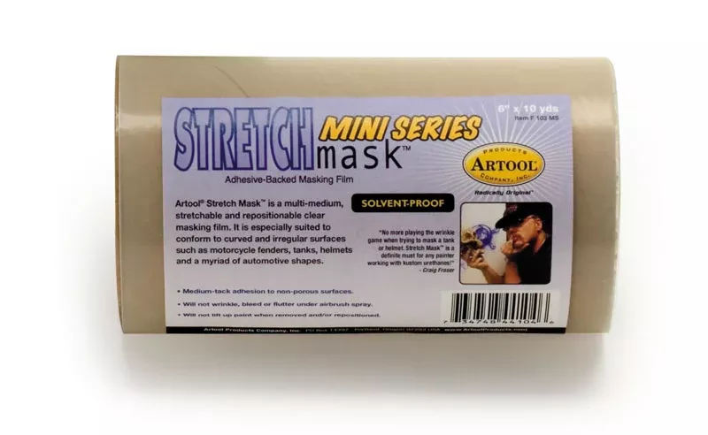6″ x 10 yds. Artool Stretch Mask, Adhesive-Backed Masking Film F103MS