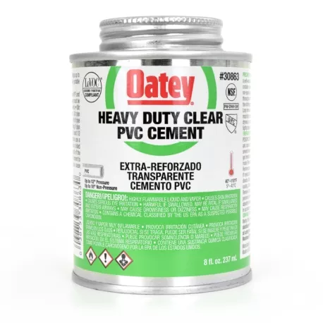 8 oz Heavy-Duty PVC Cement w/ Dauber, Clear