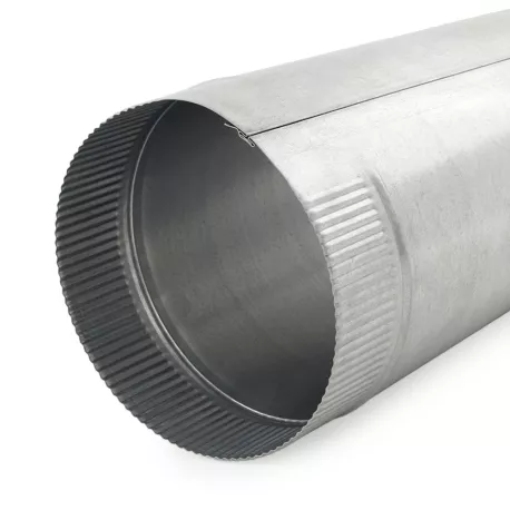 8" x 2ft Galvanized Snap-Lock Flue Pipe, 24 GA