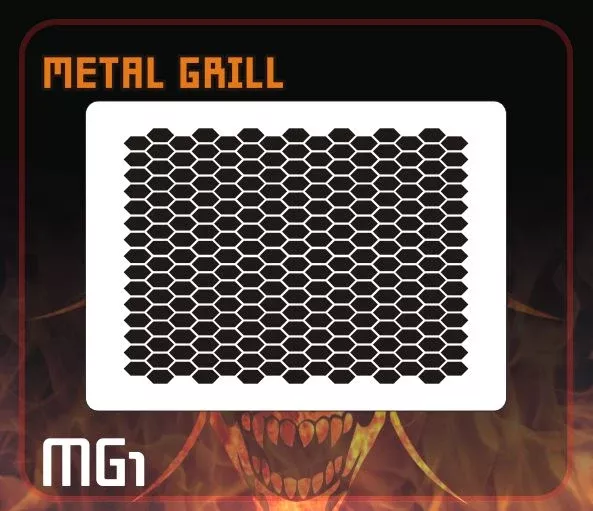 AEROSPACE Airbrush FX Stencil – MG1 ‘Metal Hexagon Grill’