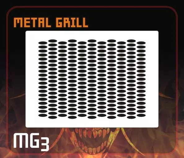 AEROSPACE Airbrush FX Stencil – MG3 ‘Metal Oval Pattern’