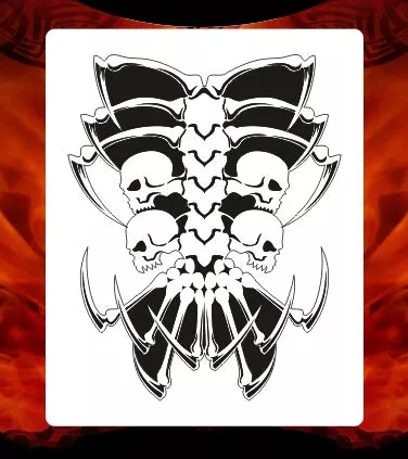 AEROSPACE Airbrush Stencil – B14 – ‘Vertebrae’