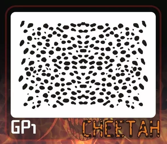 AEROSPACE Airbrush Stencil – CHEETAH PATTERN GP1 Mini