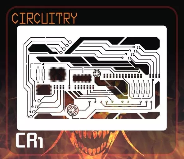 AEROSPACE Airbrush Stencil – CR1 – CIRCUITRY