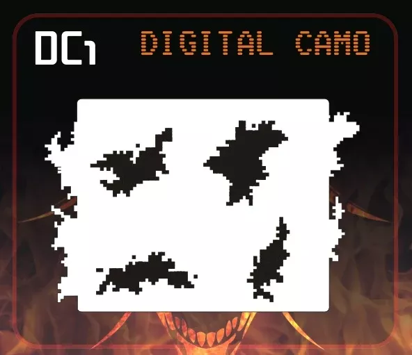 AEROSPACE Airbrush Stencil - DC1 - 'Digital Camo'