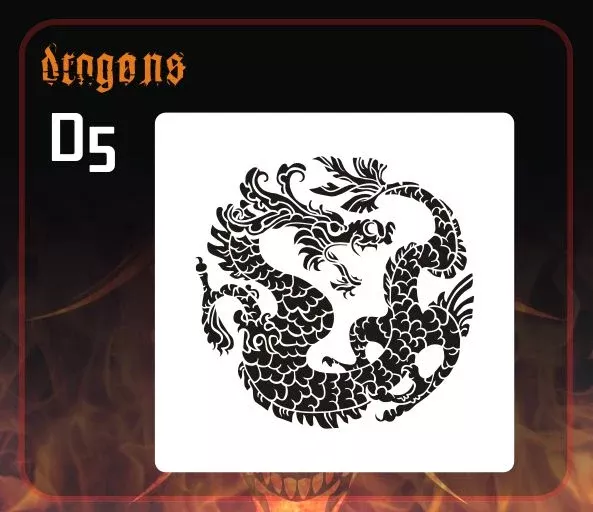 AEROSPACE Airbrush Stencil – DRAGON 5