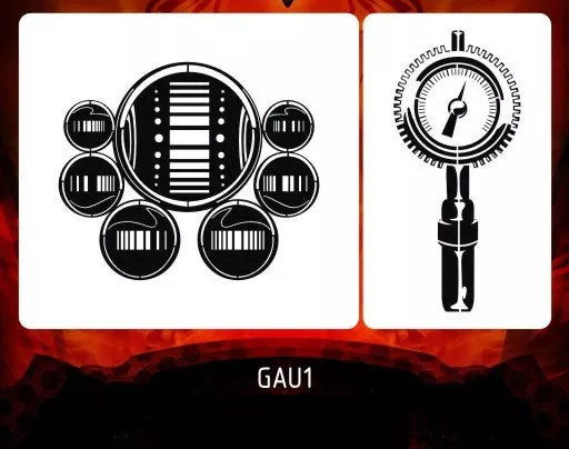 AEROSPACE Airbrush Stencil – GAU1 – “Gauges”