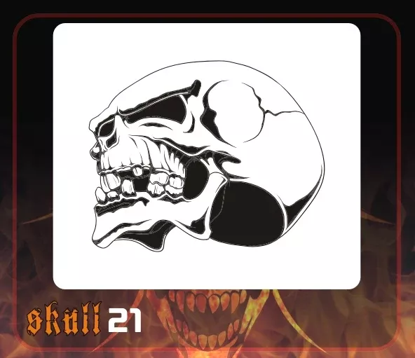 AEROSPACE Airbrush Stencil – Skull 21 – ‘Hovering Skull’