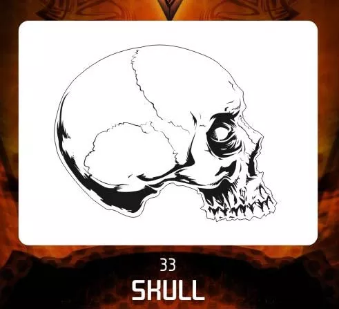 AEROSPACE Airbrush Stencil – Skull 33 – ‘Archeology I’