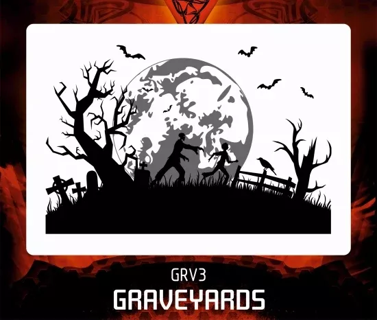 AEROSPACE Airbrush Stencils – GRV3 – Graveyard 3