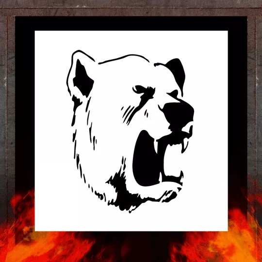 Air Shot Stencil 8.5 x 8.5 – BEAR