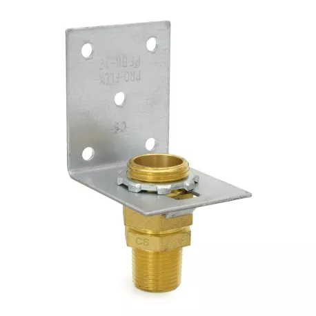 Angle Mounting Bracket w/ 1/2" MIP (3/8" FIP) x 1/2" CSST Adapter