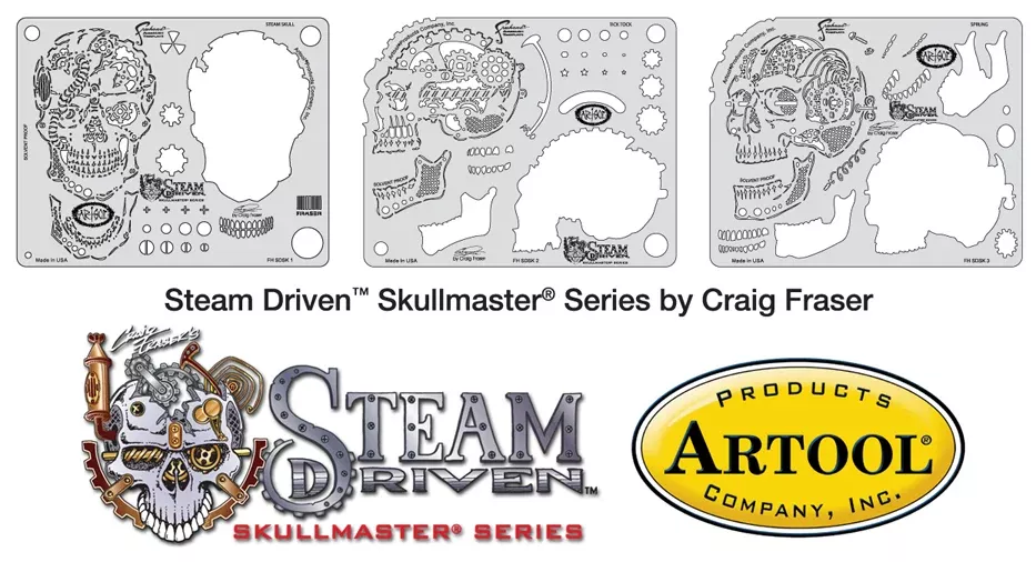 Artool FHSDSK4MS – Steam Driven Skullmaster Mini Series Stencil Set!