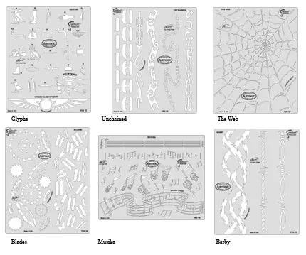 Artool Kustom FX 3 Mini Set of 6 Stencils