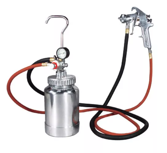 Astro Pneumatic 2PG8S - 2 Quart Pressure Pot with Silver Gun and Hose