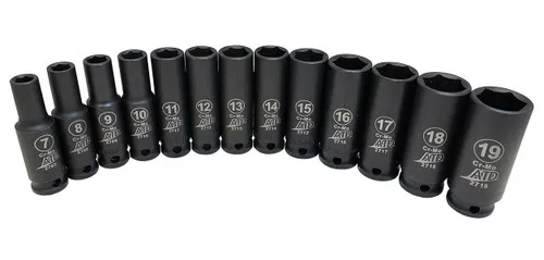 ATD Tools 6-Point Metric Deep Impact Socket Set, 13 pc.