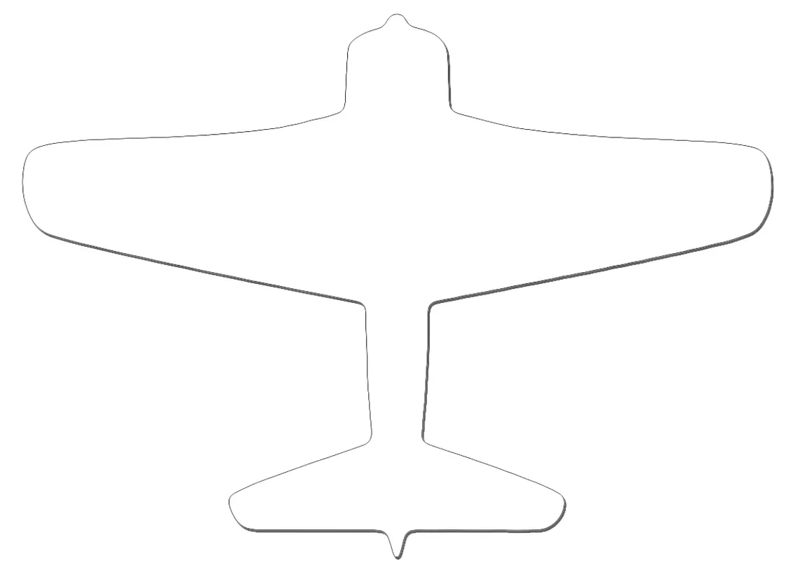 Custom Cuts Aluminum Panel – Airplane 15″ x 11″
