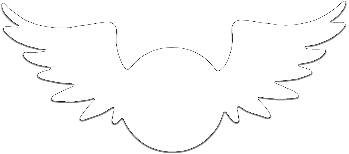 Custom Cuts Aluminum Panel – Eyeball with Wings 17″ x 7.5″