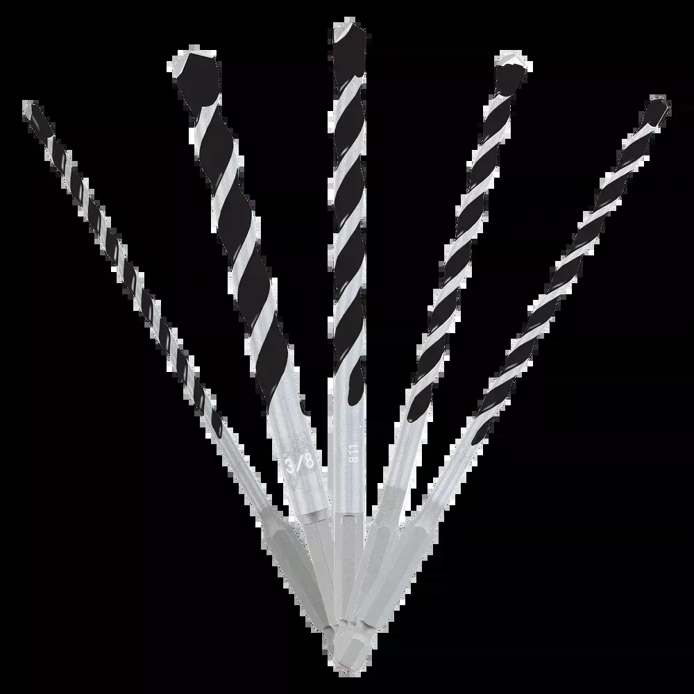 Diablo Tools DMAMM1190-S5 5 pc Multi‑Material Carbide Tipped Hammer Drill Bit Set