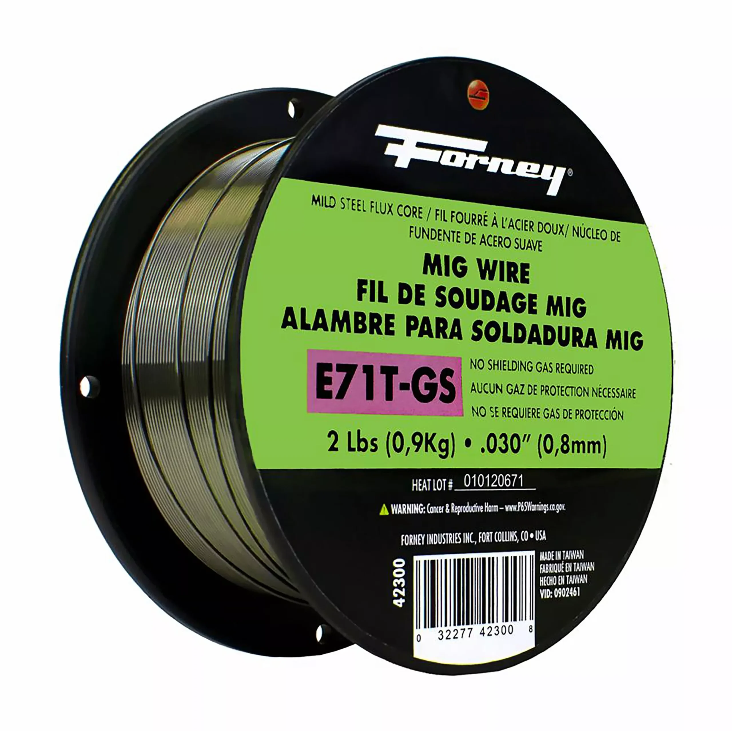 Forney Industries 42300 E71T-GS Flux-Core Welding Wire .030in 2 Lb.
