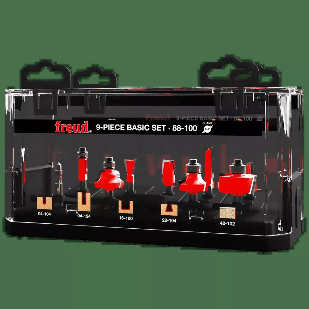 Freud (88-100) 9 Piece Basic Bit Set (1/4″ Shank)