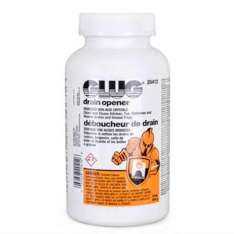 Glug Drain Opener Crystals, 16 oz