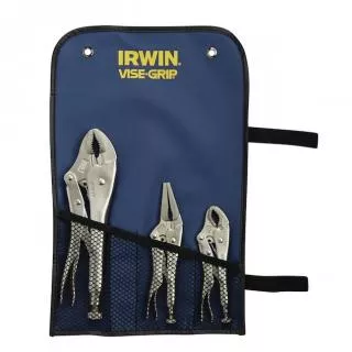 Irwin 3-Pc Original Locking Plier Set wKit Bag