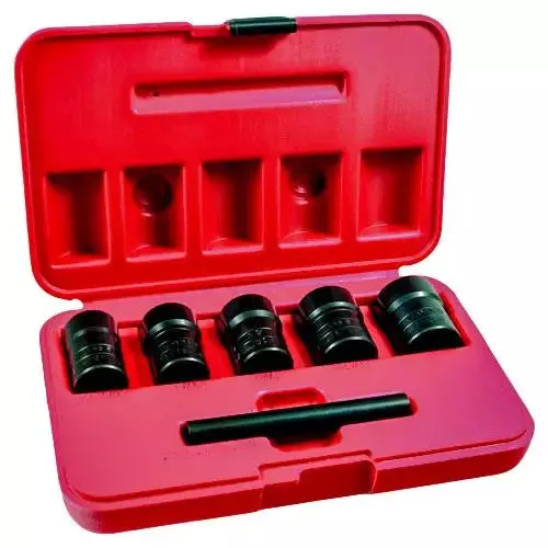 Ken-Tool 1/2″ Dr. Twist Socket Set on Rail (5 pcs) – 30118