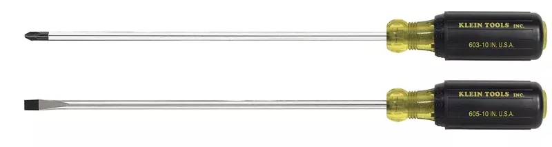 Klein 85072 10" Long Blade Screwdriver Set 2-Piece