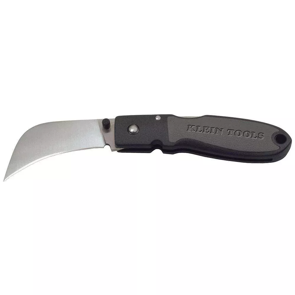 Klein Tools 44005 Lockback Knife, 2-5/8-Inch Hawkbill Blade, Black Handle