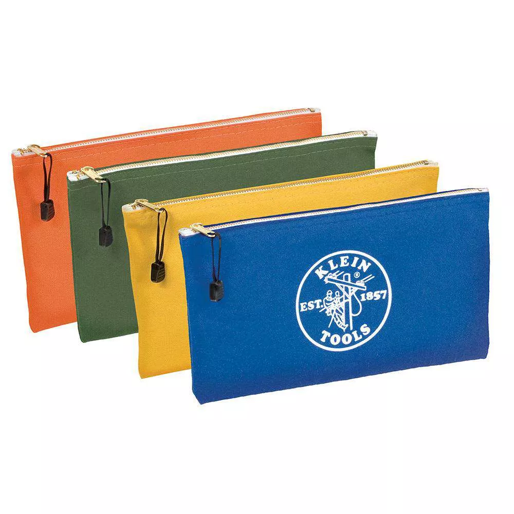 Klein Tools 5140 Canvas Bag 4 Pk Olive/Orange/Blue/Yellow