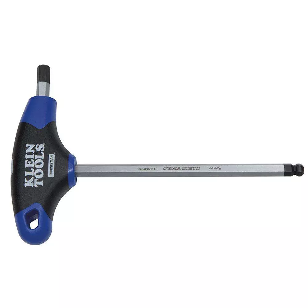 Klein Tools JTH6M5BE 5 mm Ball-End Hex Key, Journeyman™ T-Handle, 6-Inch